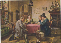 Pub, Tavern, Drinking, Playing Cards vintage prints